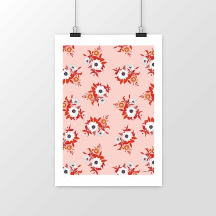 Affiche "Bouquets Grenadine" Papier musée